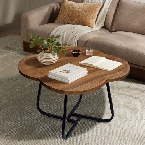 Modern round wooden coffee - round,