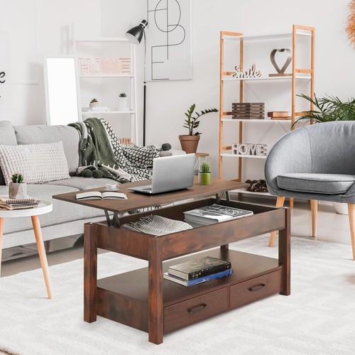 Drawer lift top coffee table - top,