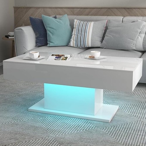 White high gloss led - high, coffee