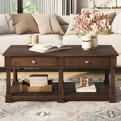 Farmhouse wooden coffee table - farmhouse,