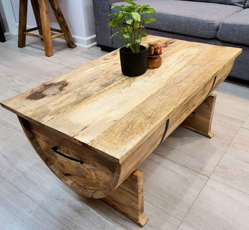 Rustic coffee table solid - rustic, wood
