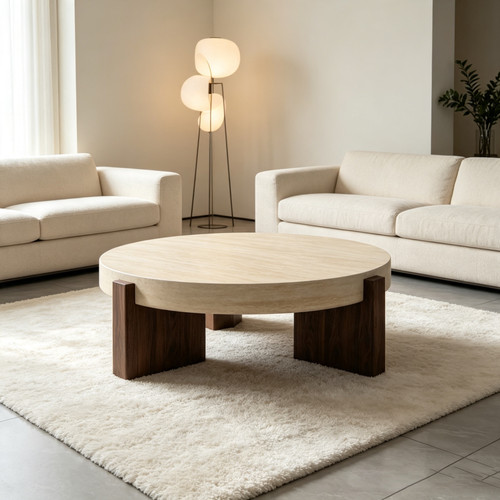 Wood coffee table sofa - wood,