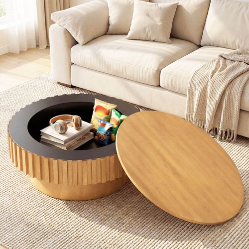 Round coffee table with - round,