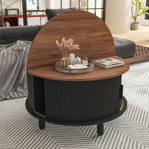 Wooden coffee table - wooden, w/storage