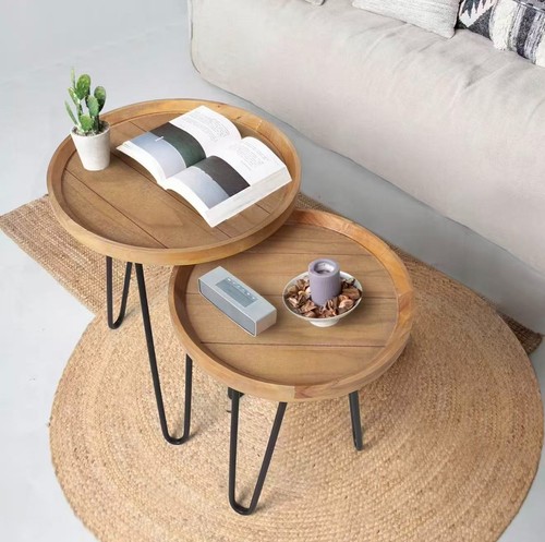 Round nesting coffee table - round,