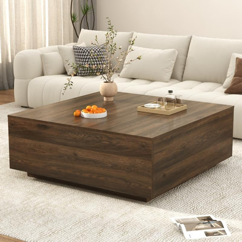 Inch large square coffee - inch,