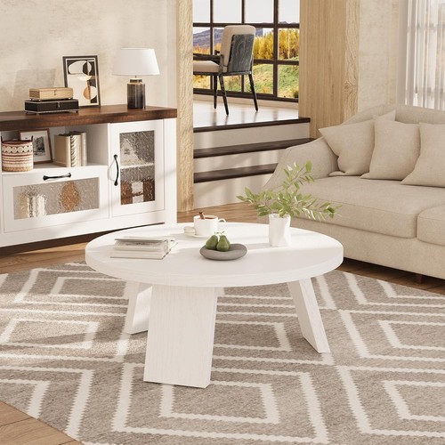 Wooden round coffee - coffee, table