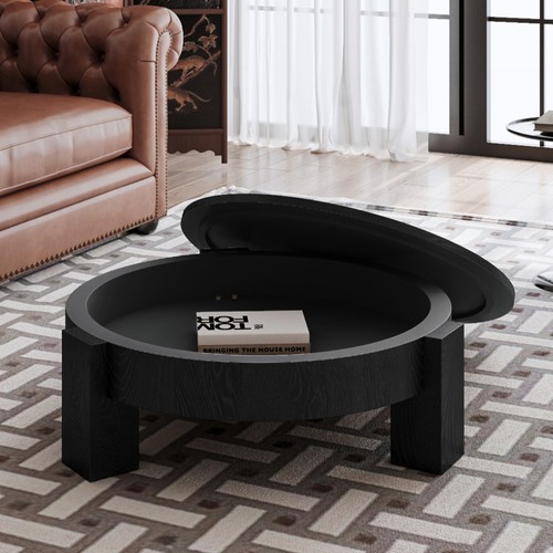 Round coffee table with - 33",