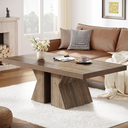 Wood coffee table - coffee, 47-inch