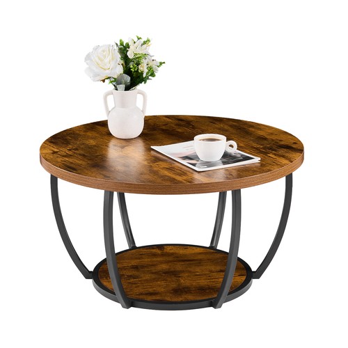 Vevor round coffee table - coffee,