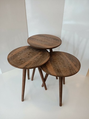 Modern round coffee table - round,
