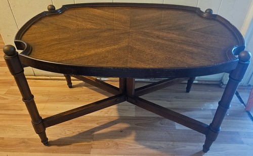 Vintage mcm wooden oval - vintage,