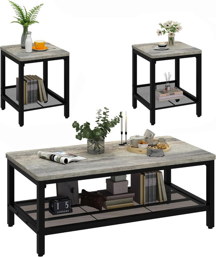 Awqm coffee table set 3 - coffee,