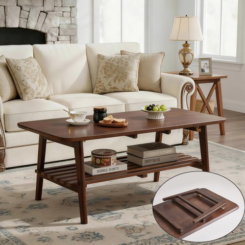Foldable coffee table - coffee,
