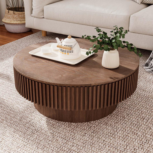 Round coffee table with - round,