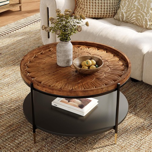 Boho solid wood round - 31.5",