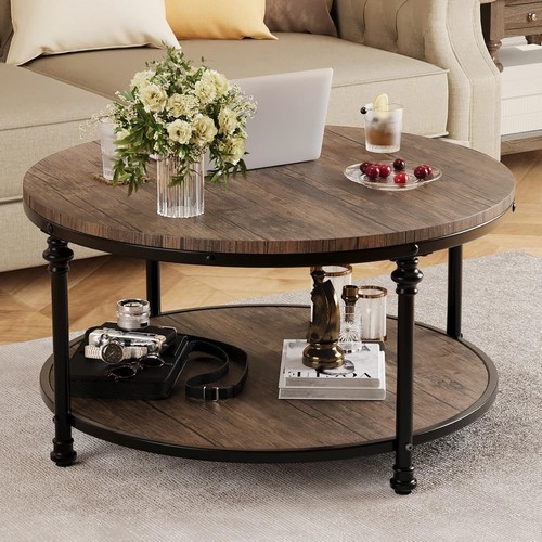 Tier round wooden coffee - round,