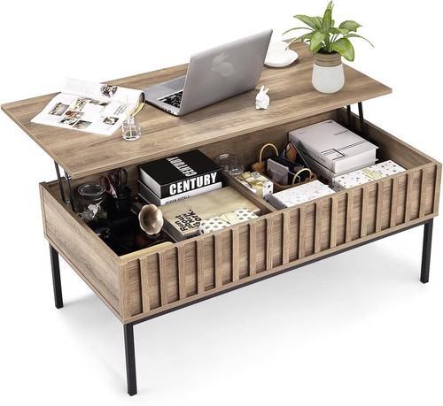 Wooden coffee table lift top - coffee,