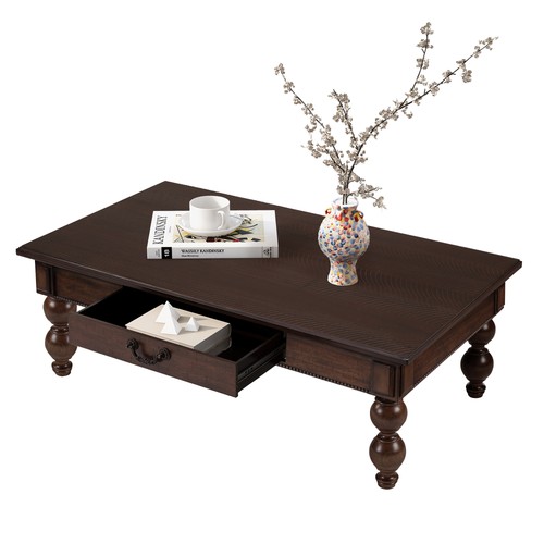 Rectangular wooden coffee - rectangular,
