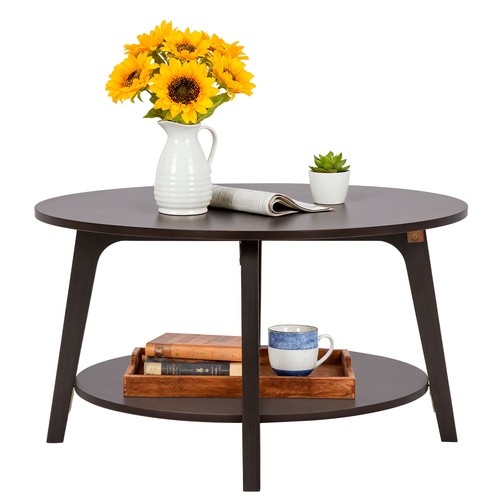 Round coffee table with - table,