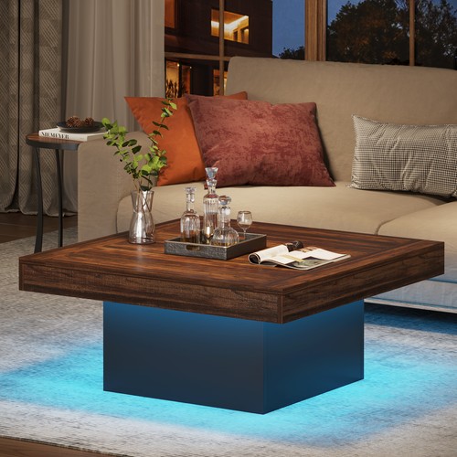 Square coffee table - coffee, with