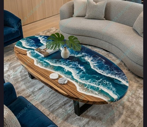 Handcrafted ocean epoxy - epoxy, wood