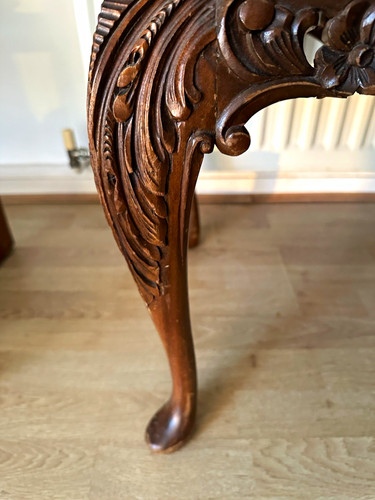 Carved ornate wooden - wooden, coffee