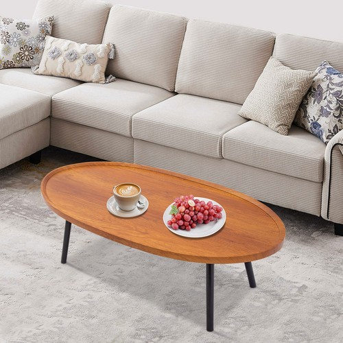 Wooden oval coffee table for - wooden,