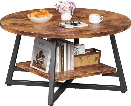 Round coffee table - coffee,