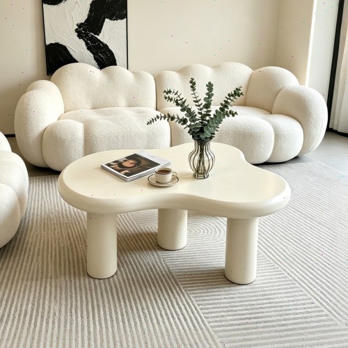 Coffee table cream white - table, cream-white