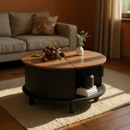 Wooden round coffee - 31'', table