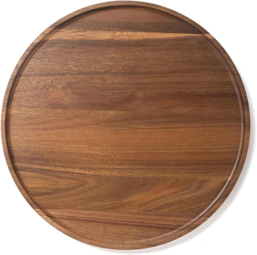 Round wood tray acacia - wood, tray,