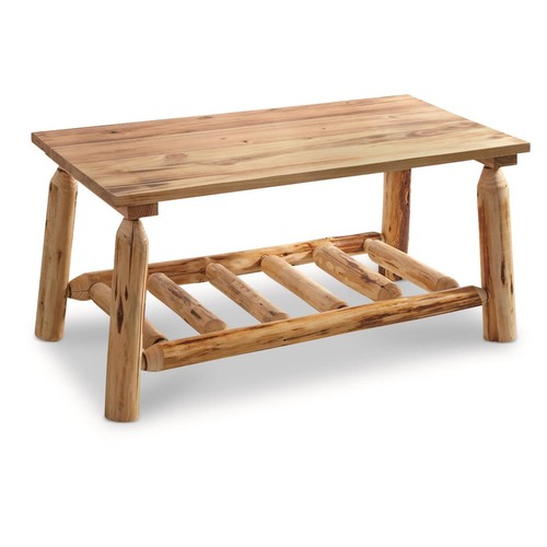 Castlecreek log coffee table - log,