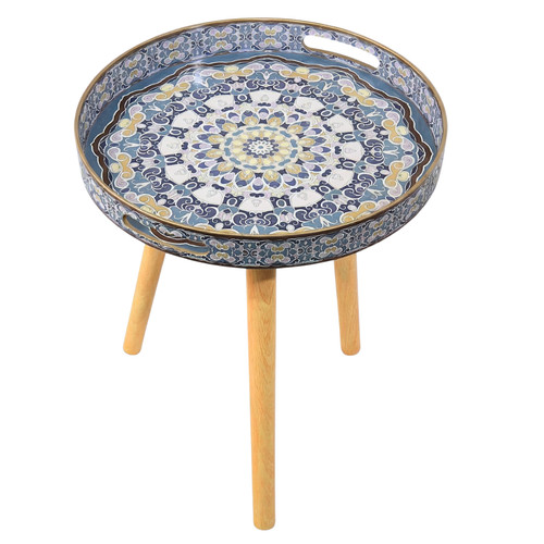 Moroccan mosaic round - mosaic, side