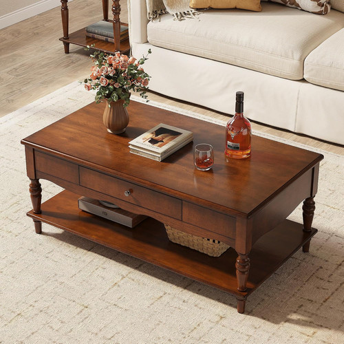 Wooden coffee table with - coffee,
