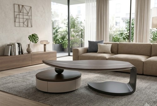 Modern wooden coffee table - wooden,